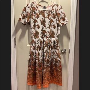 AH-MAZING ORANGE DIPPED DRESS - WOMAN’S SMALL -NWT
